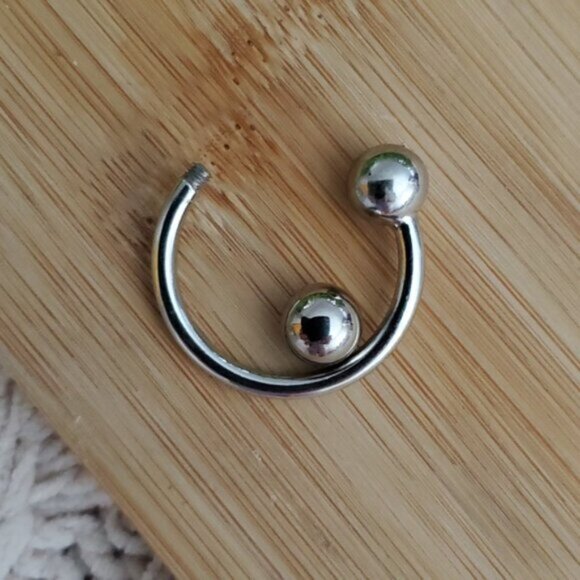 2/$25-Sterling Silver Ball Student Tipped Belly Ring Unused - Picture 3 of 7